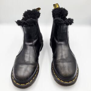 Dr. Martens 2976 Leonore Leather Faux Fur Lined Chelsea  Boots Women’s Size 5